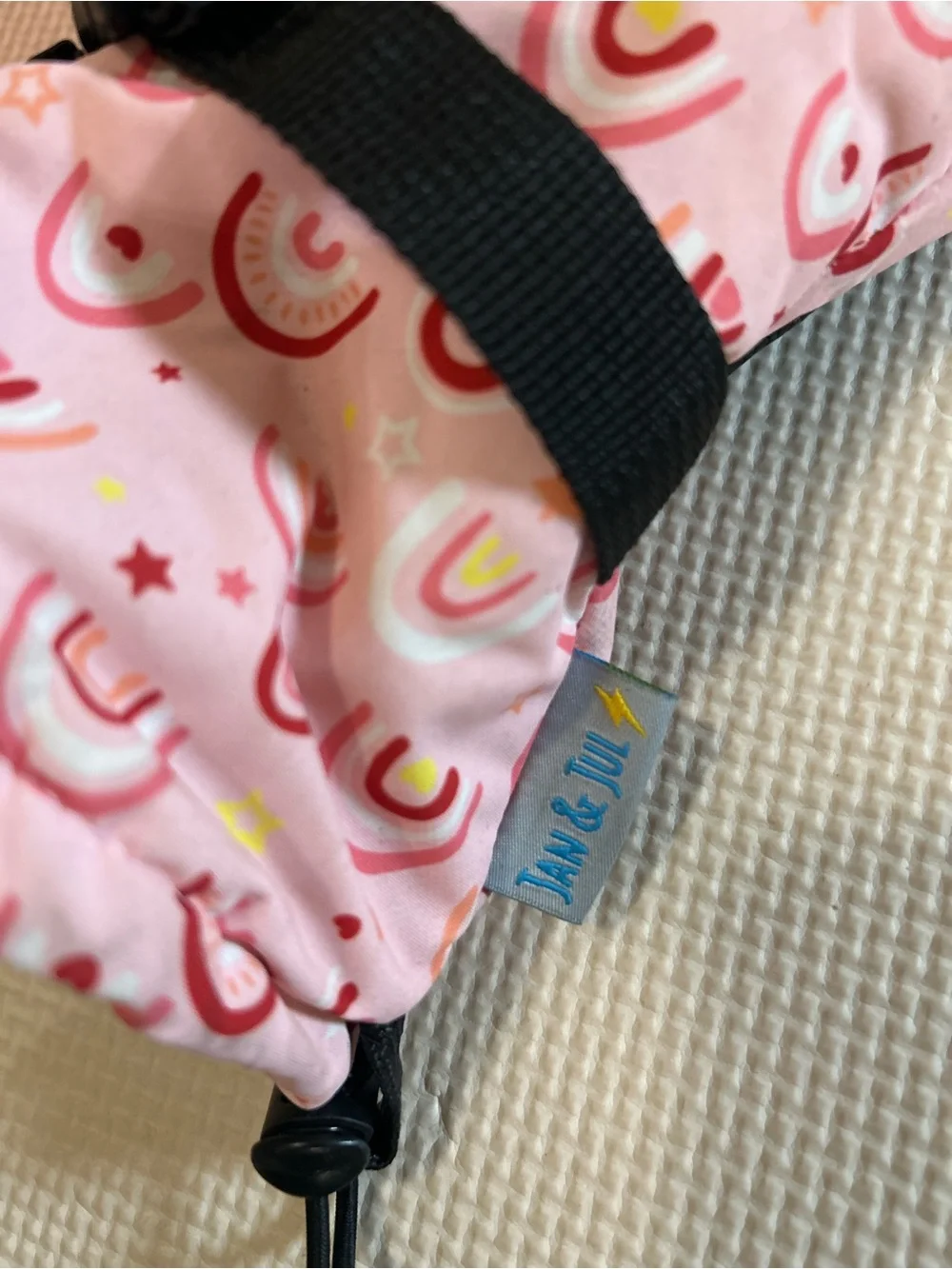 Kids Pink Rainbow Mittens - Jan & Jul